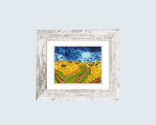 Mini cross stitch pattern Modern tiny art - Wheatfield with Crows by Vincent van Gogh  Famous art Tiny miniature landscape painting Easy PDF