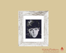 Mini cross stitch pattern Modern tiny art - Paul McCartney Portrait - Beatles Famous art Tiny miniature picture painting Small frame art