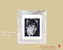 Mini cross stitch pattern Modern tiny art - John Lennon Portrait - Beatles Famous art Tiny miniature picture painting Small canvas art Easy