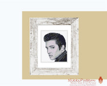 Mini cross stitch pattern Modern tiny art - Elvis Presley Portrait - Famous movie star Tiny miniature picture painting Small easy frame art