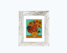 Mini Cross Stitch Pattern ART - Sunflowers- by Vincent van Gogh Famous painting cross stitch PDF pattern Small Tiny Miniature art Embroidery