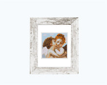 Mini cross stitch pattern Tiny modern art - The First Kiss Tears - by Bouguereau Mini masterpiece Tiny famous painting Miniature art PDF