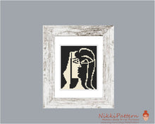 Mini cross stitch pattern Modern tiny art - The Kiss - by Pablo Picasso Famous art Tiny miniature painting cross stitch easy PDF pattern