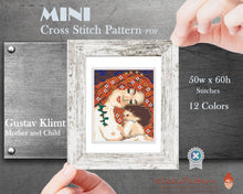 Mini cross stitch pattern Modern tiny art - Mother and Child by Vincent van Gogh Famous art Tiny miniature painting Love embroidery Easy PDF