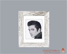 Mini cross stitch pattern Modern tiny art - Elvis Presley Portrait - Famous movie star Tiny miniature picture painting Small easy frame art