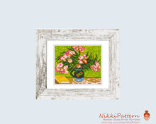 Mini cross stitch pattern Vincent van Gogh -Vase with Oleanders and Book- Famous painting Tiny masterpiece Small cross stitch PDF