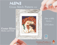 Mini cross stitch pattern Modern tiny art - Mother and Child by Vincent van Gogh Famous art Tiny miniature painting Love embroidery Easy PDF