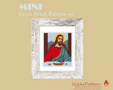 Mini cross stitch pattern Modern tiny art - Tha Last Supper - by Leonardo da Vinci Famous art Tiny miniature painting cross stitch PDF