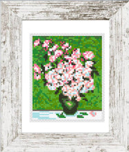 Mini Cross Stitch Pattern ART - Vase with Roses- by Vincent van Gogh Famous painting cross stitch PDF pattern Small Tiny Miniature art